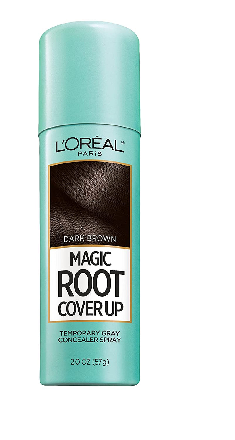 L'Oreal Paris Magic Root Cover Up Temporary Gray Concealer Spray, Dark Brown 2 oz.