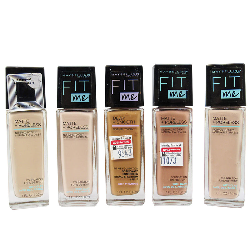 Maybelline Fit Me Foundation Assorted - Wholesale 6 Units (MFITMASS)